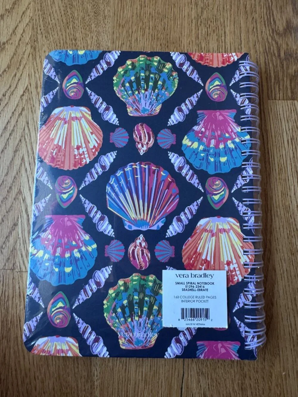 Vera Bradley Small Spiral Notebook in Seashell-ebrate NWT